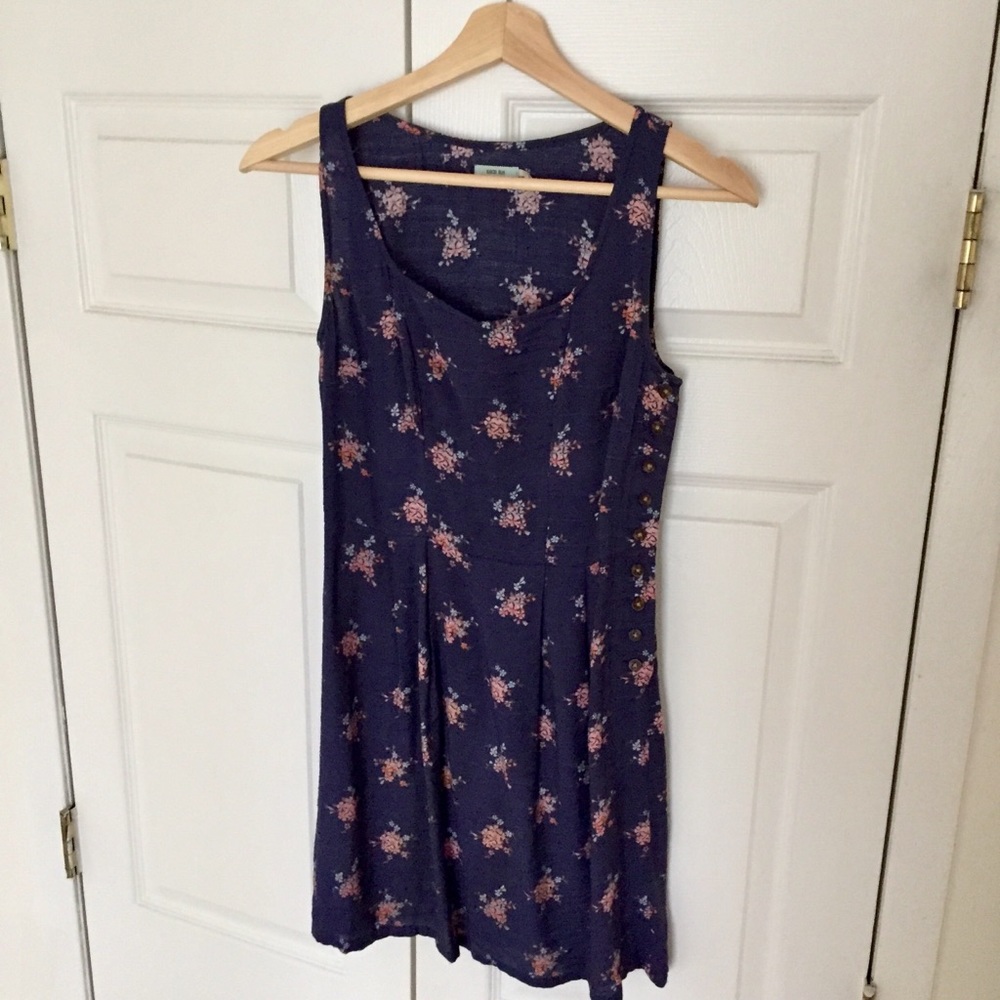 Urban Outfitters Blue Flower Mini Dress